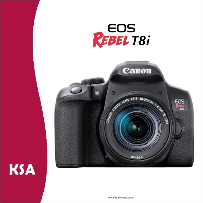Canon EOS Rebel T8i DSLR Lente EF-S 18-55 IS STM - Canon 850D